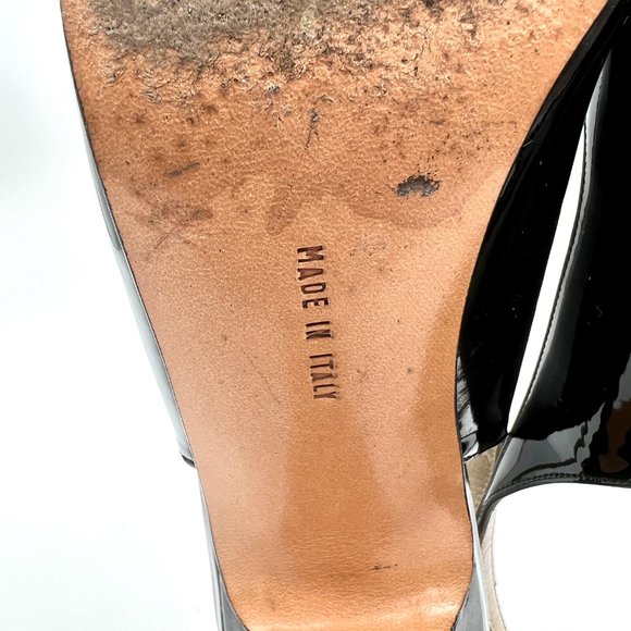 Vintage Salvatore Ferragamo Peep Toe High Heel Sling Back Sandals Formal Wedding - Picture 8 of 9